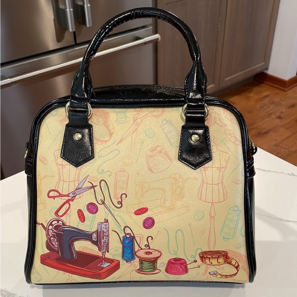 Groove Bags Sewing Lovers Handbag Clutch Custom Printed